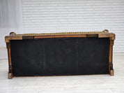Danish_Three-Seater_Sofa_in_Striped_Green_Velour_and_Dark_Oak,_Denmark,_1950s
