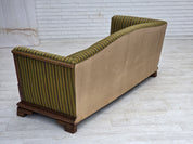 Danish_Three-Seater_Sofa_in_Striped_Green_Velour_and_Dark_Oak,_Denmark,_1950s