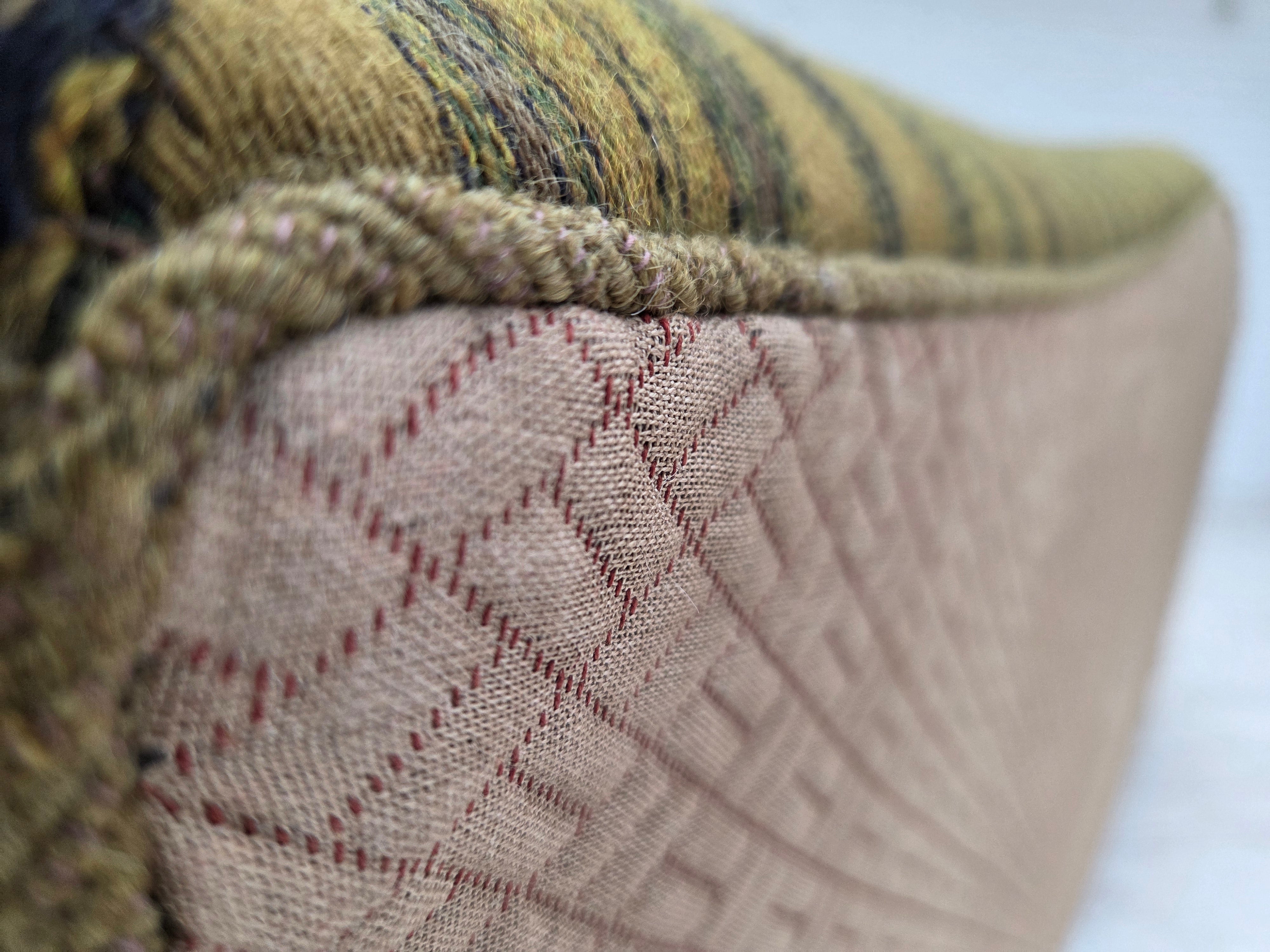 Danish_Three-Seater_Sofa_in_Striped_Green_Velour_and_Dark_Oak,_Denmark,_1950s