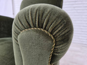 Danish_Highback_Relax_Armchair_in_Green_Velour_and_Beech_Wood,_Denmark,_1950s