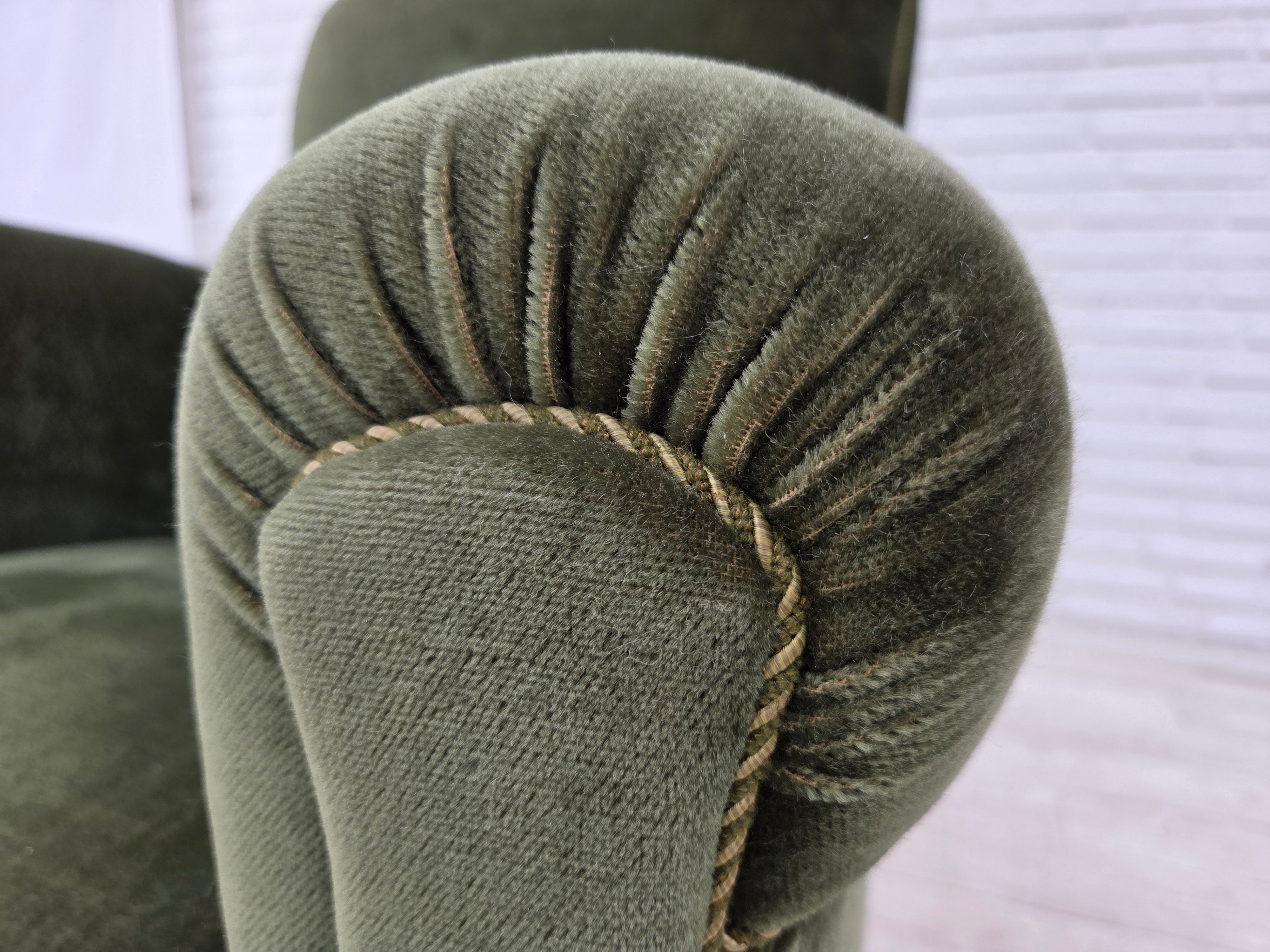 Danish_Highback_Relax_Armchair_in_Green_Velour_and_Beech_Wood,_Denmark,_1950s