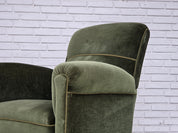 Danish_Highback_Relax_Armchair_in_Green_Velour_and_Beech_Wood,_Denmark,_1950s