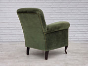Danish_Highback_Relax_Armchair_in_Green_Velour_and_Beech_Wood,_Denmark,_1950s