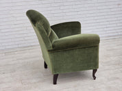 Danish_Highback_Relax_Armchair_in_Green_Velour_and_Beech_Wood,_Denmark,_1950s