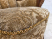 Danish_Brown_Velour_Lounge_Chair_with_Carved_Oak_Frame,_1950s