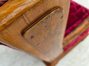 Danish_Red_Velour_Lounge_Chair_with_Oak_Frame,_1950s