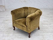 Danish_Mid-Century_Relax_Chair_in_Green_Velour_and_Beech_Wood,_Denmark,_1950s