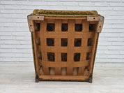 1950s_Danish_Relax_Chair_in_Green_Velour_with_Oak_Legs_and_Brass_Springs