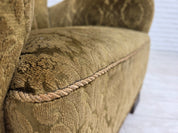 1950s_Danish_Relax_Chair_in_Green_Velour_with_Oak_Legs_and_Brass_Springs