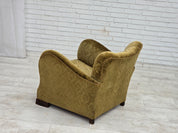 1950s_Danish_Relax_Chair_in_Green_Velour_with_Oak_Legs_and_Brass_Springs
