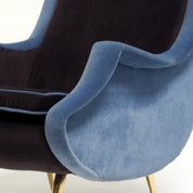 1950’s_High-Back_Fauteuil,_Reupholstered_in_a_Blue_and_Mauve_Velvet