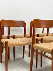 Set_of_6_Model_75_Dining_Chairs_by_Niels_Otto_Møller_for_J.L._Møllers,_Solid_Teak_and_Papercord,_Denmark,_1950s