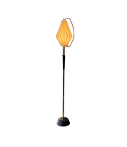 1950s_Swedish_Floor_Lamp_Attributed_to_Hans_Bergström,_Brass,_Cast_Iron_and_Textile