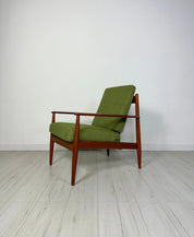 Model_118_Teak_Armchair_by_Grete_Jalk_for_France_&_Daverkosen,_Green_Upholstery,_Denmark,_1955