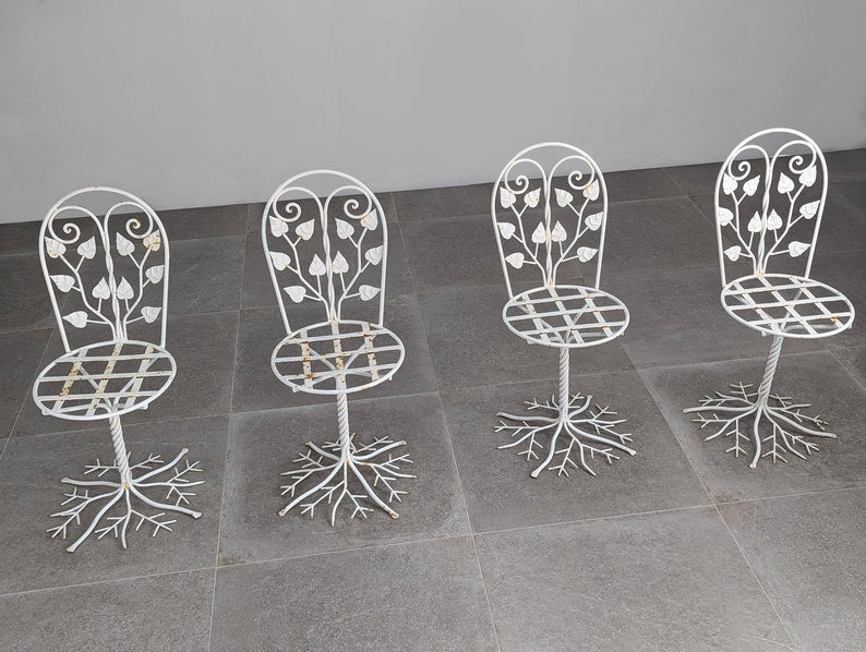 1950s_Wrought_Iron_Sculptural_Garden_Chair_with_Tree_Design