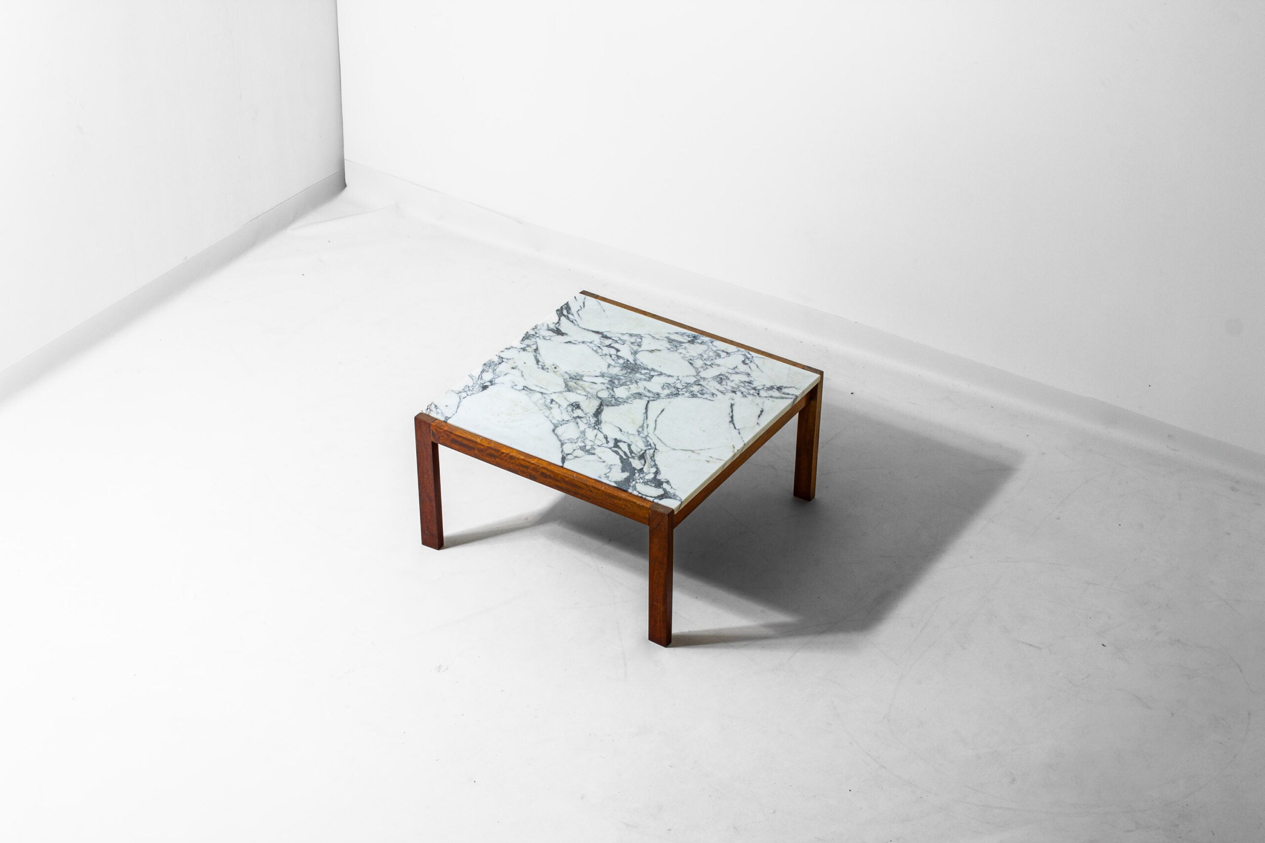 1960_Marble_and_Walnut_Coffee_Table_by_Alfred_Hendrickx_for_Belform