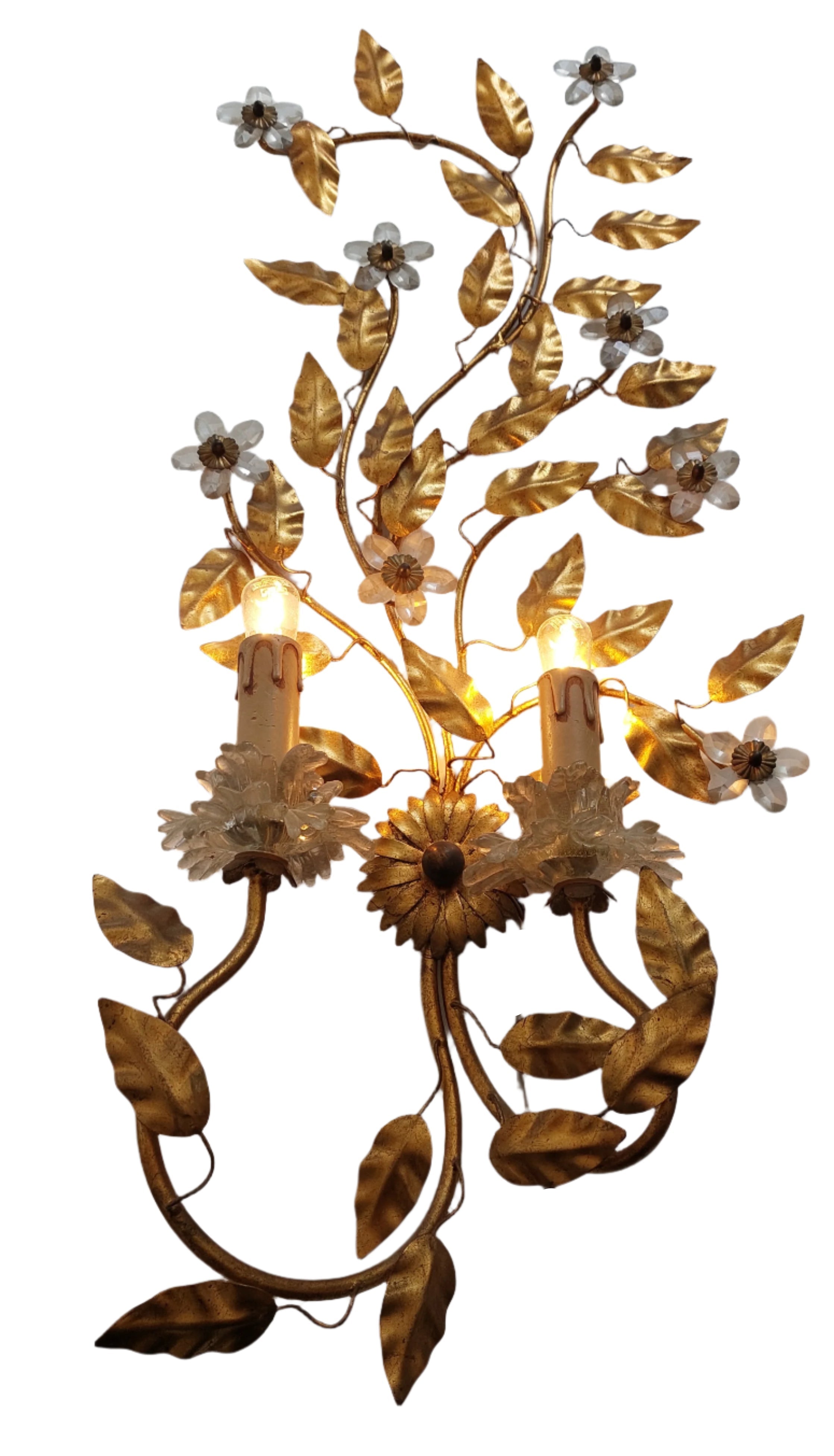 1960's_Italian_Metal_and_Murano_Glass_Wall_Light_made_by_Banci_of_Florence.