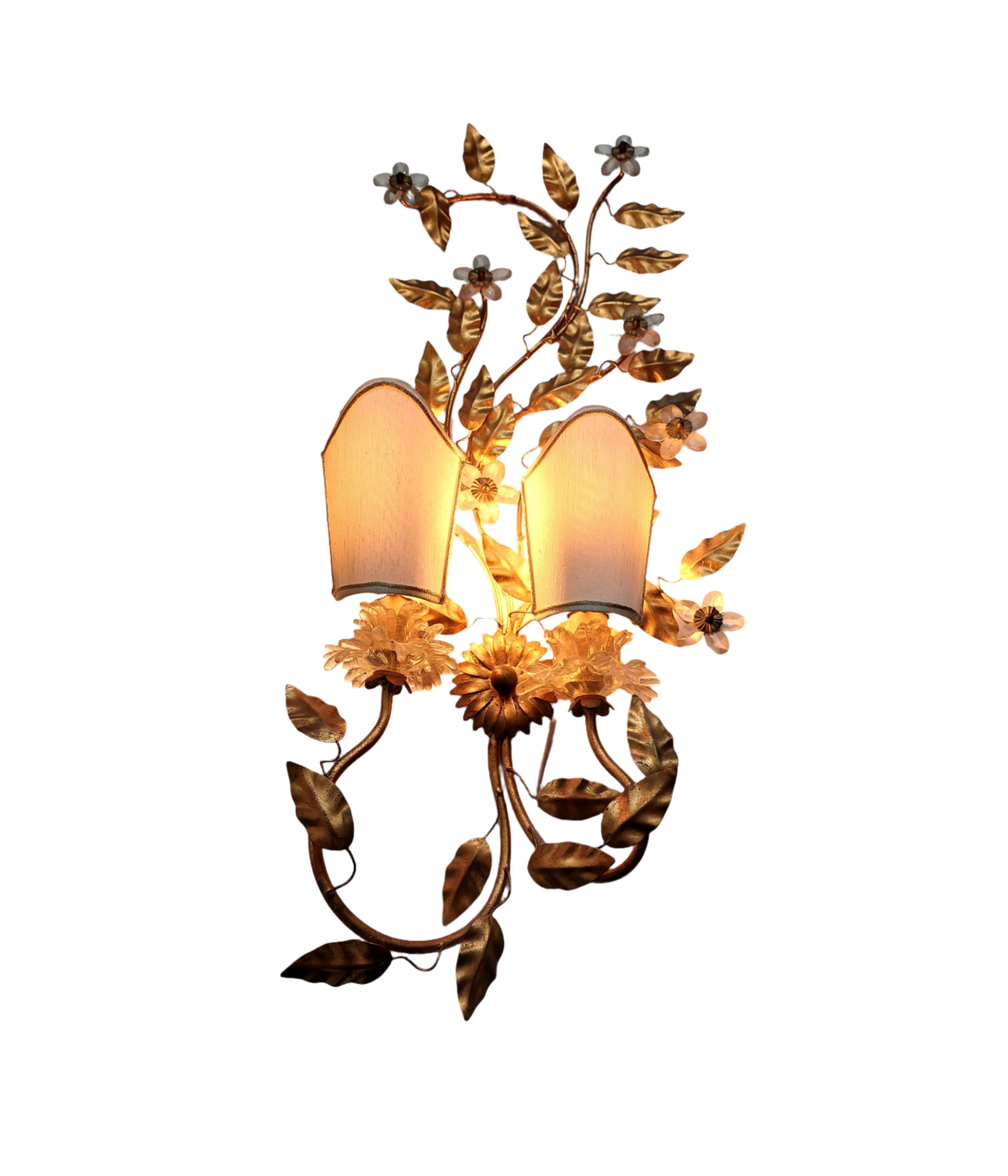 1960_s_Italian_Metal_and_Murano_Glass_Wall_Light_made_by_Banci_of_Florence