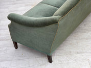 Danish_Three-Seater_Sofa_in_Green_Velour,_Beech_Wood,_Denmark,_1960s