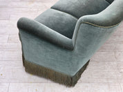 Danish_Green_Velour_3-Seater_Sofa_with_Oak_Legs,_1960s