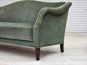 Danish_Three-Seater_Sofa_in_Green_Velour,_Beech_Wood,_Denmark,_1960s