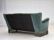 Danish_Green_Velour_3-Seater_Sofa_with_Oak_Legs,_1960s