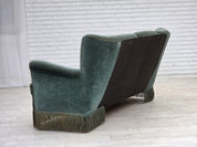 Danish_Green_Velour_3-Seater_Sofa_with_Oak_Legs,_1960s