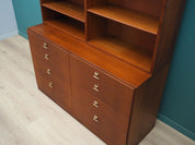 1960s_B_rge_Mogensen_Teak_Bookcase_9_Adjustable_Shelves_8_Drawers_Brass_Handles