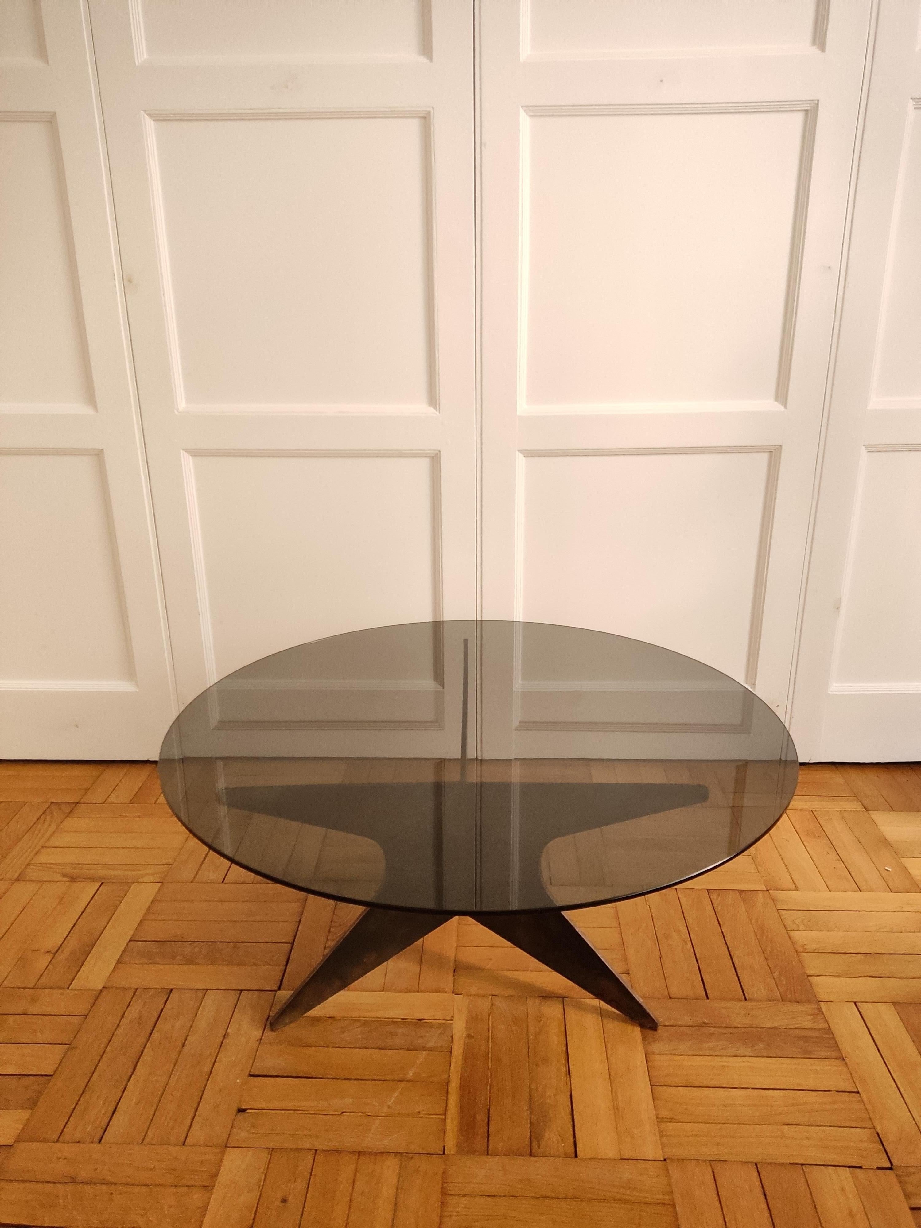 1960s_Clouded_patinated_Iron_Coffee_Table