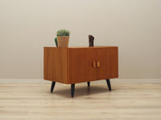 1960s_Danish_Teak_Veneer_Cabinet_Adjustable_Shelf_Black_Wood_Legs