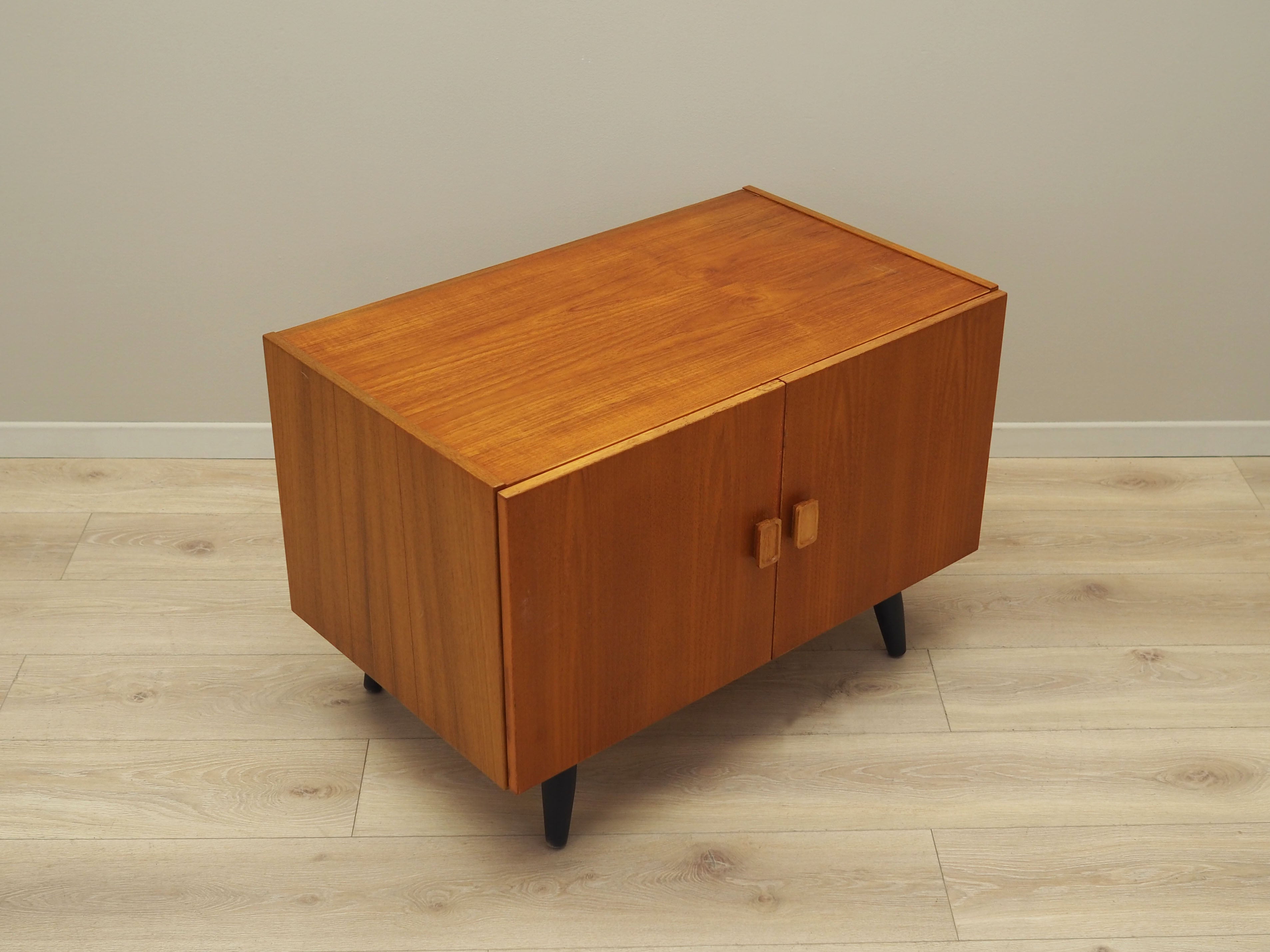 1960s_Danish_Teak_Veneer_Cabinet_Adjustable_Shelf_Black_Wood_Legs