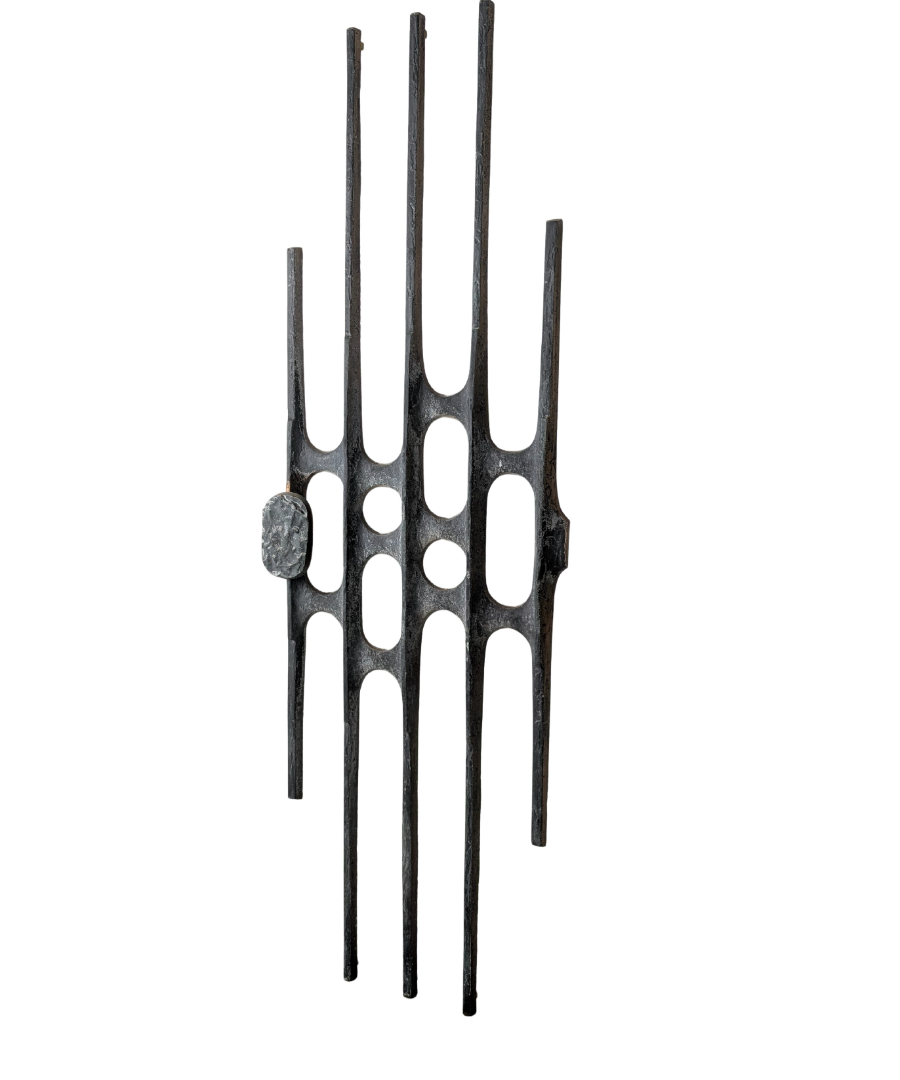 1960s_Brutalist_Cast_Aluminum_Door_Panel,_Paul_Evans_Style