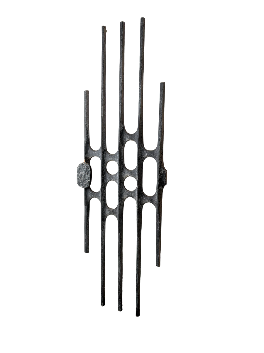 1960s_Brutalist_Cast_Aluminum_Door_Panel,_Paul_Evans_Style