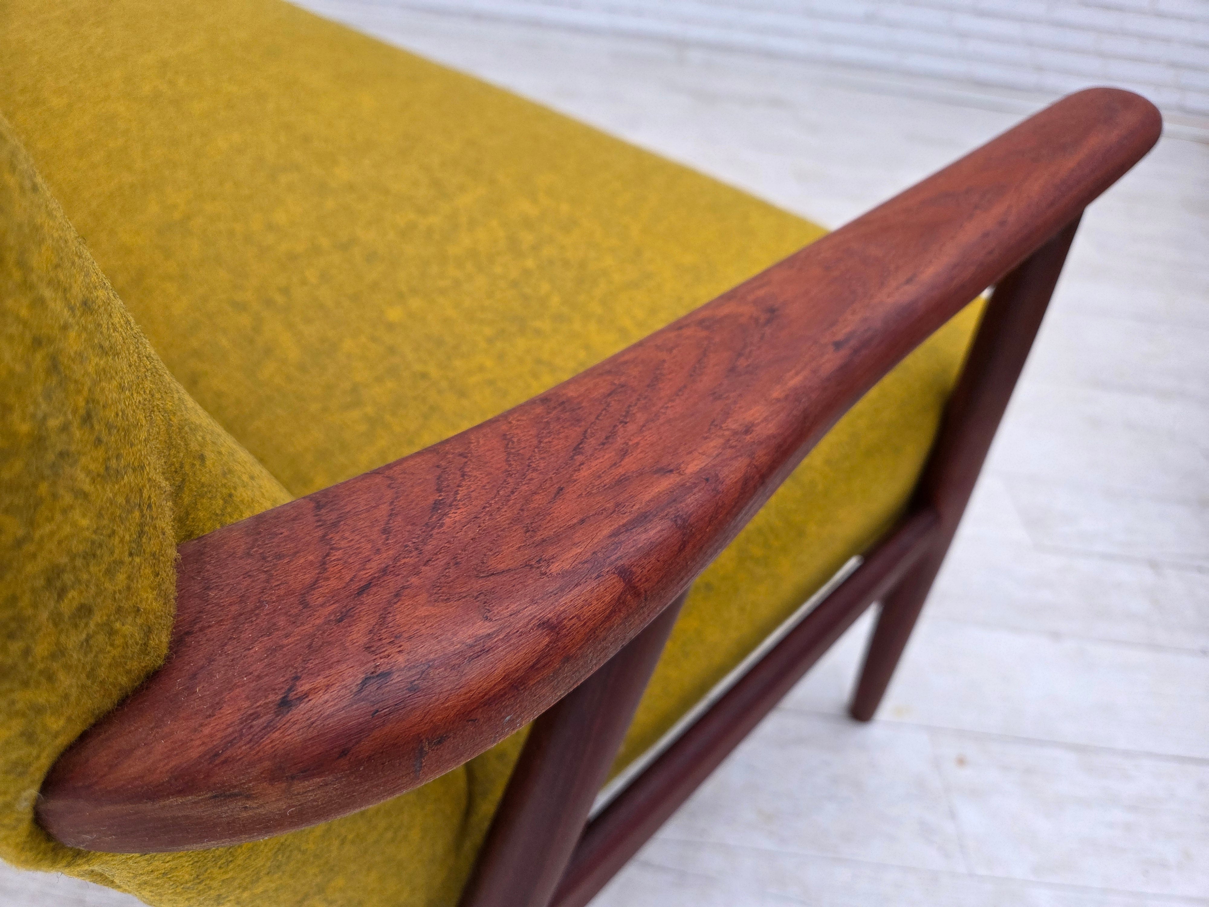 Danish_Two-Seater_Sofa_in_Mustard_Yellow_Wool_and_Teak,_Denmark,_1960s