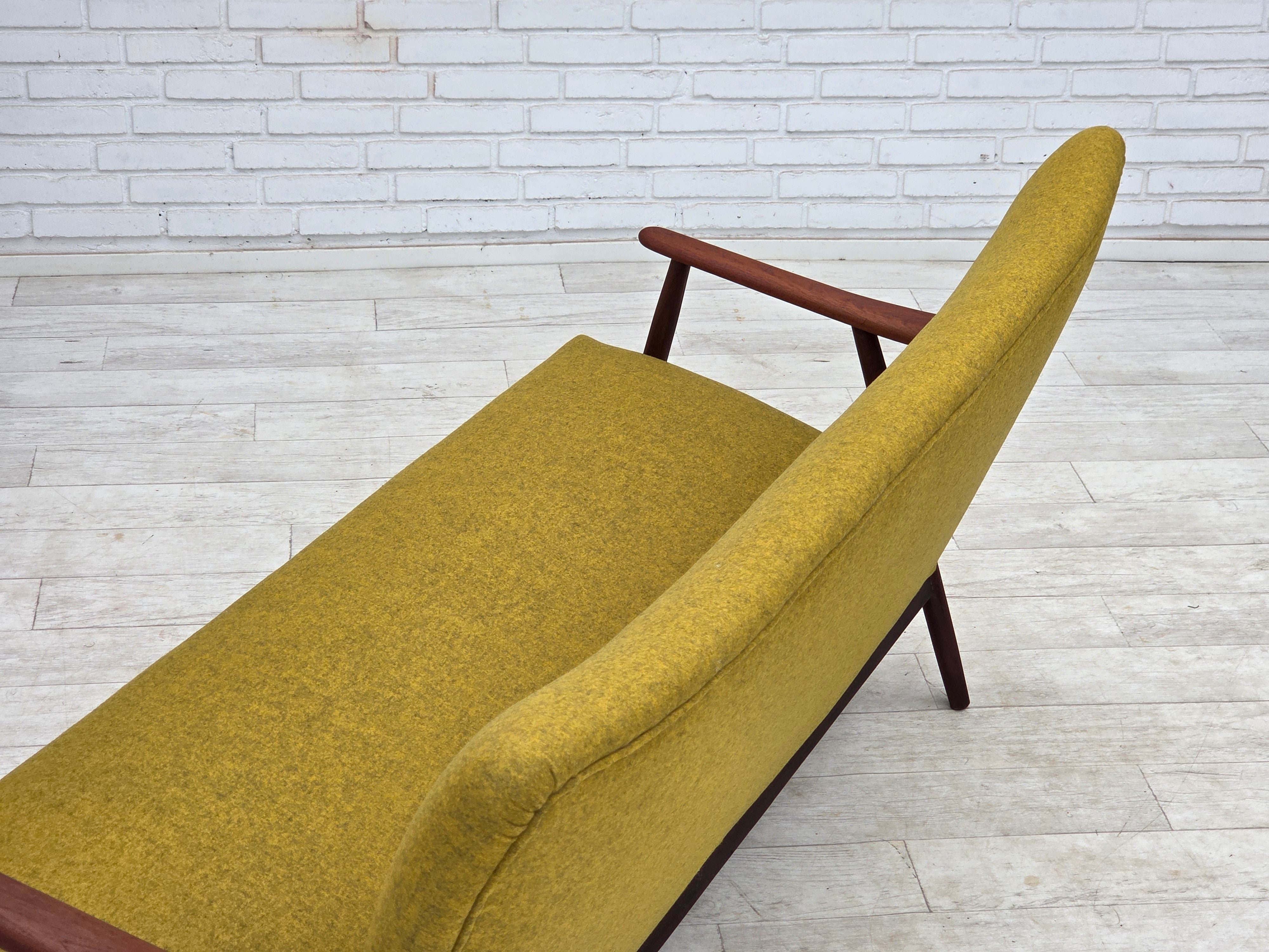 Danish_Two-Seater_Sofa_in_Mustard_Yellow_Wool_and_Teak,_Denmark,_1960s