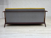 Danish_Two-Seater_Sofa_in_Mustard_Yellow_Wool_and_Teak,_Denmark,_1960s