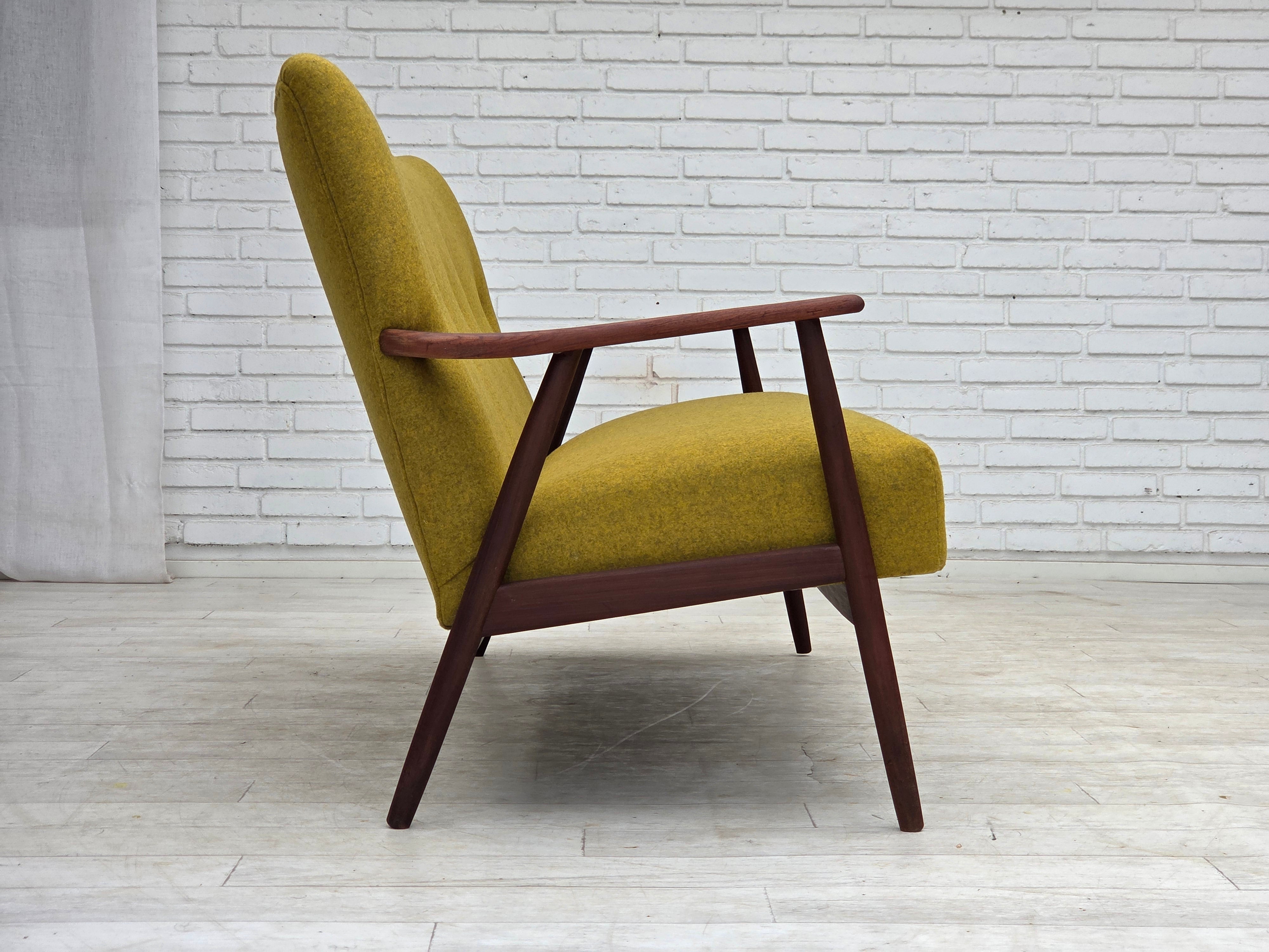 Danish_Two-Seater_Sofa_in_Mustard_Yellow_Wool_and_Teak,_Denmark,_1960s
