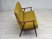 Danish_Two-Seater_Sofa_in_Mustard_Yellow_Wool_and_Teak,_Denmark,_1960s