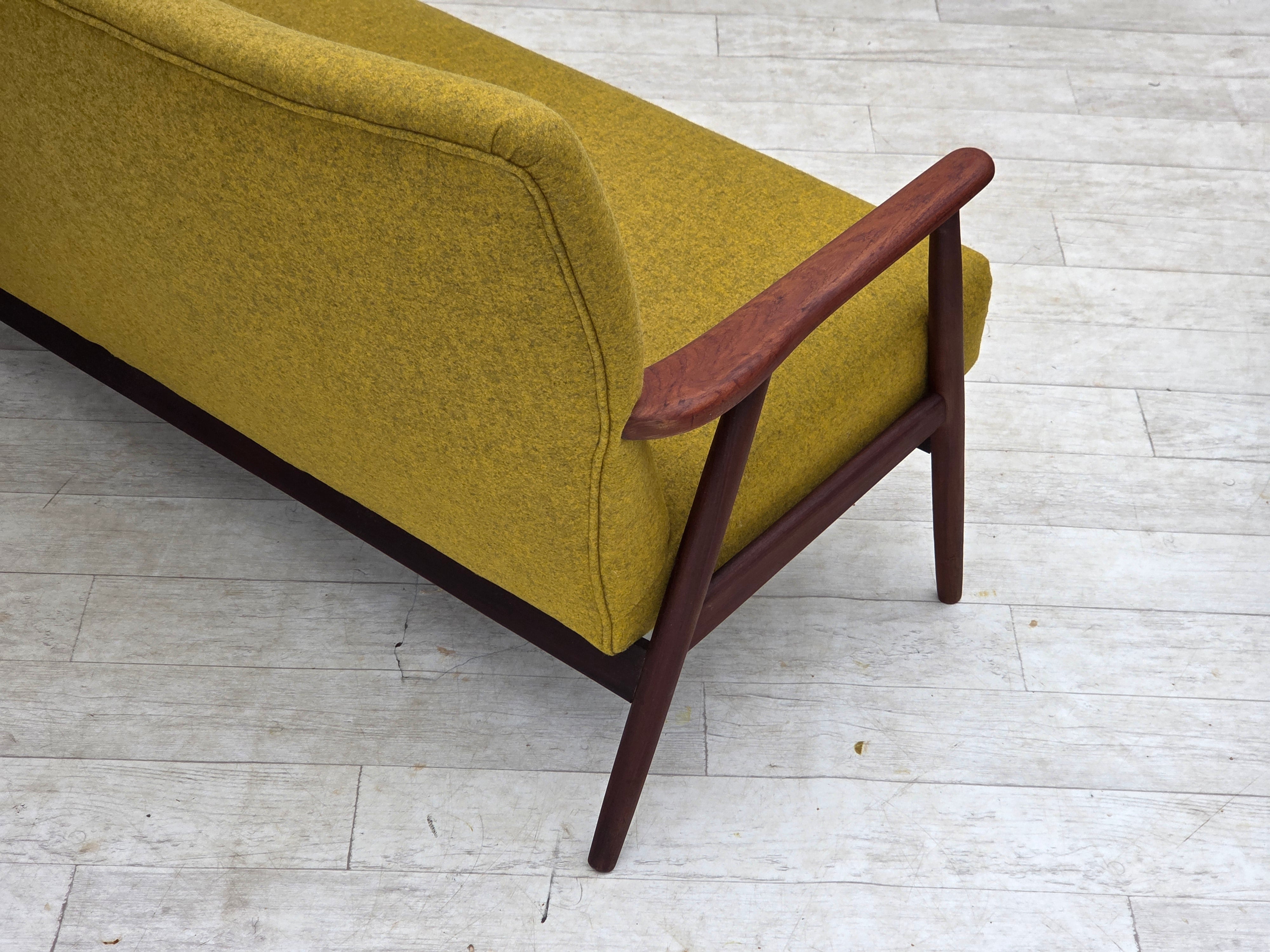 Danish_Two-Seater_Sofa_in_Mustard_Yellow_Wool_and_Teak,_Denmark,_1960s