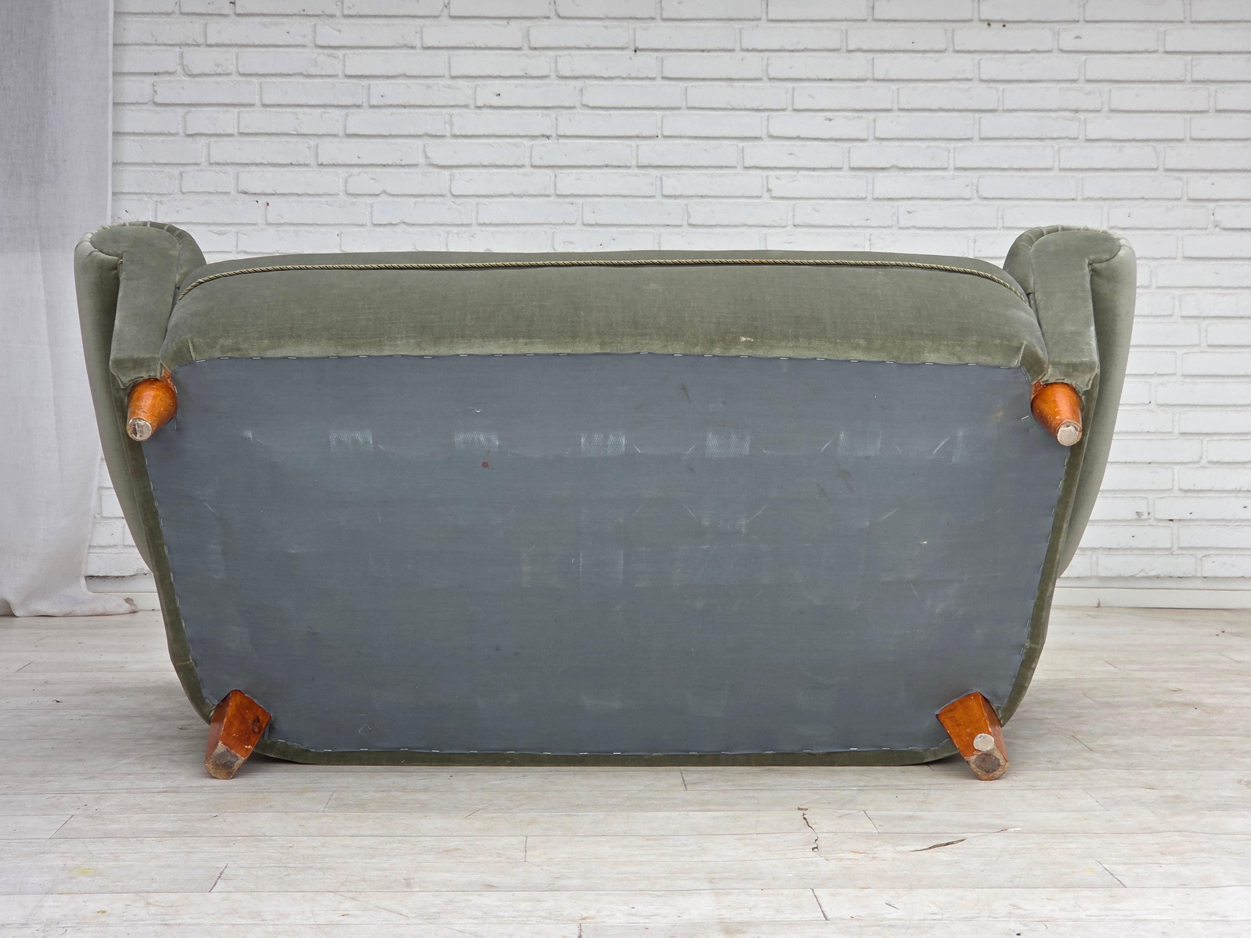 Scandinavian_Two-Seater_Sofa_in_Light_Green_Velour_and_Ash_Wood,_1960s