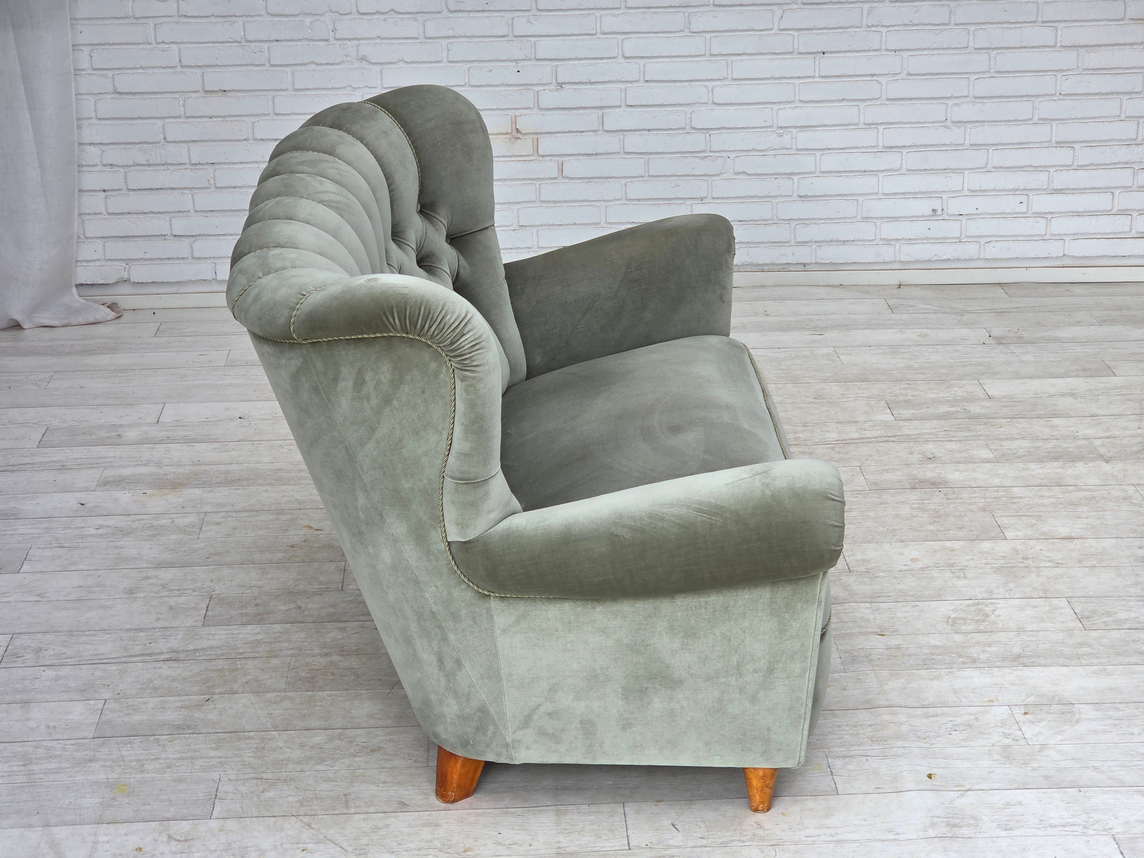 Scandinavian_Two-Seater_Sofa_in_Light_Green_Velour_and_Ash_Wood,_1960s