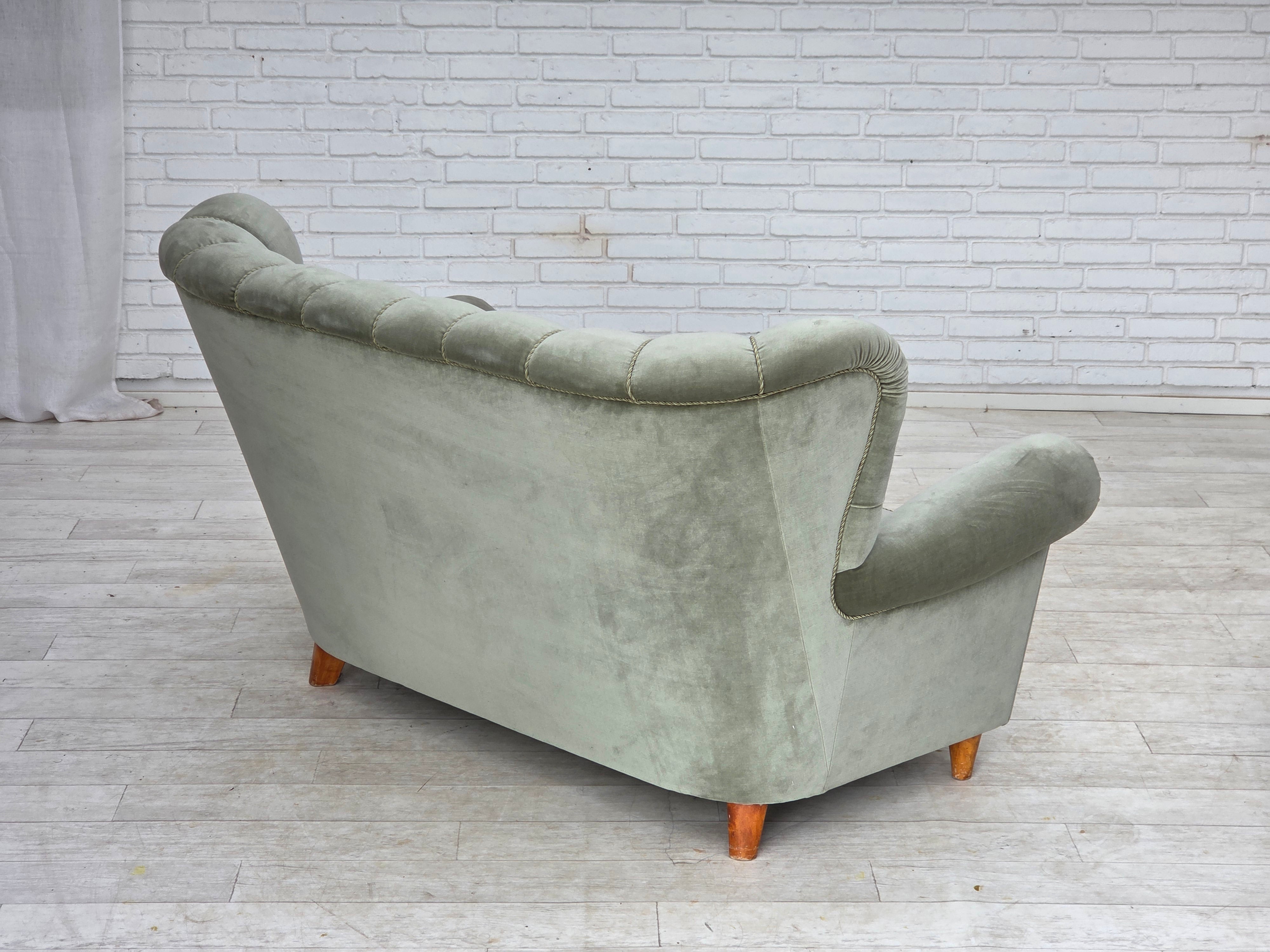 Scandinavian_Two-Seater_Sofa_in_Light_Green_Velour_and_Ash_Wood,_1960s