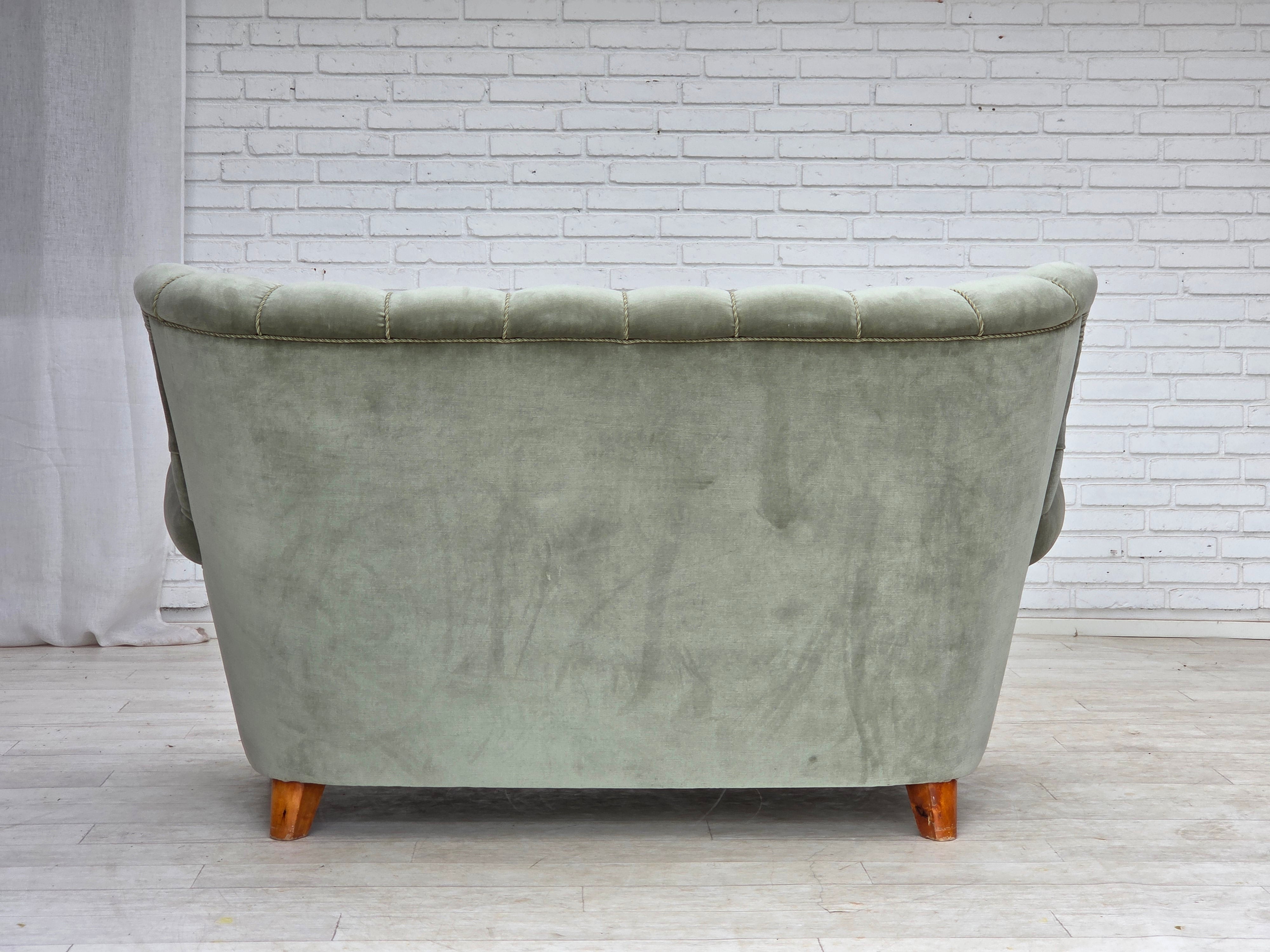 Scandinavian_Two-Seater_Sofa_in_Light_Green_Velour_and_Ash_Wood,_1960s