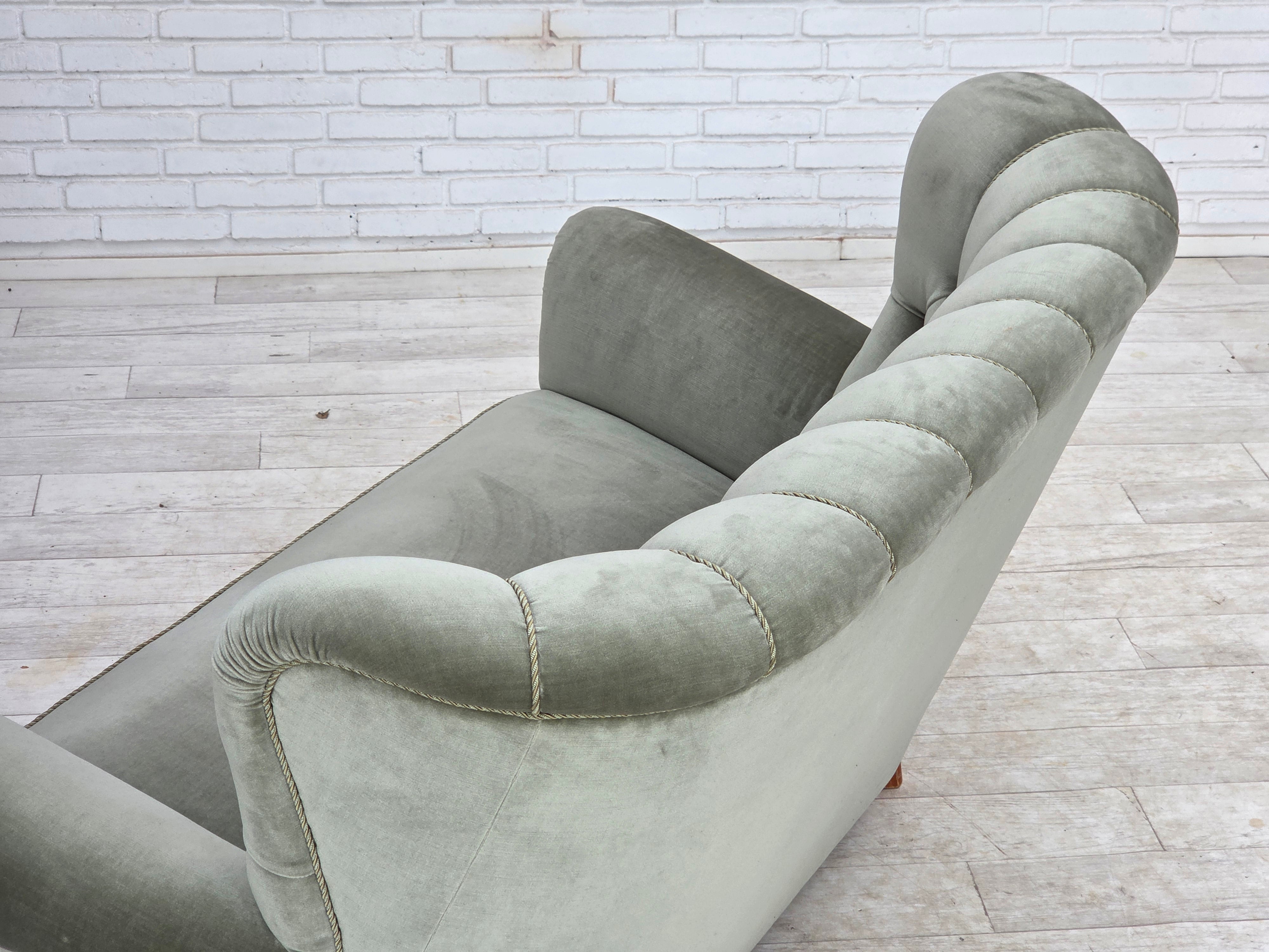 Scandinavian_Two-Seater_Sofa_in_Light_Green_Velour_and_Ash_Wood,_1960s