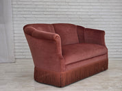 Danish_Two-Seater_Sofa_in_Original_Pink_Velour_and_Beech,_Denmark,_1960s