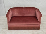 Danish_Two-Seater_Sofa_in_Original_Pink_Velour_and_Beech,_Denmark,_1960s