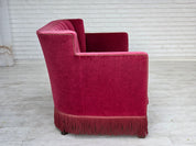 Danish_Mid-Century_Modern_Two-Seater_Sofa_in_Original_Red_Velour,_Ash_Wood_and_Brass,_Denmark,_1960s