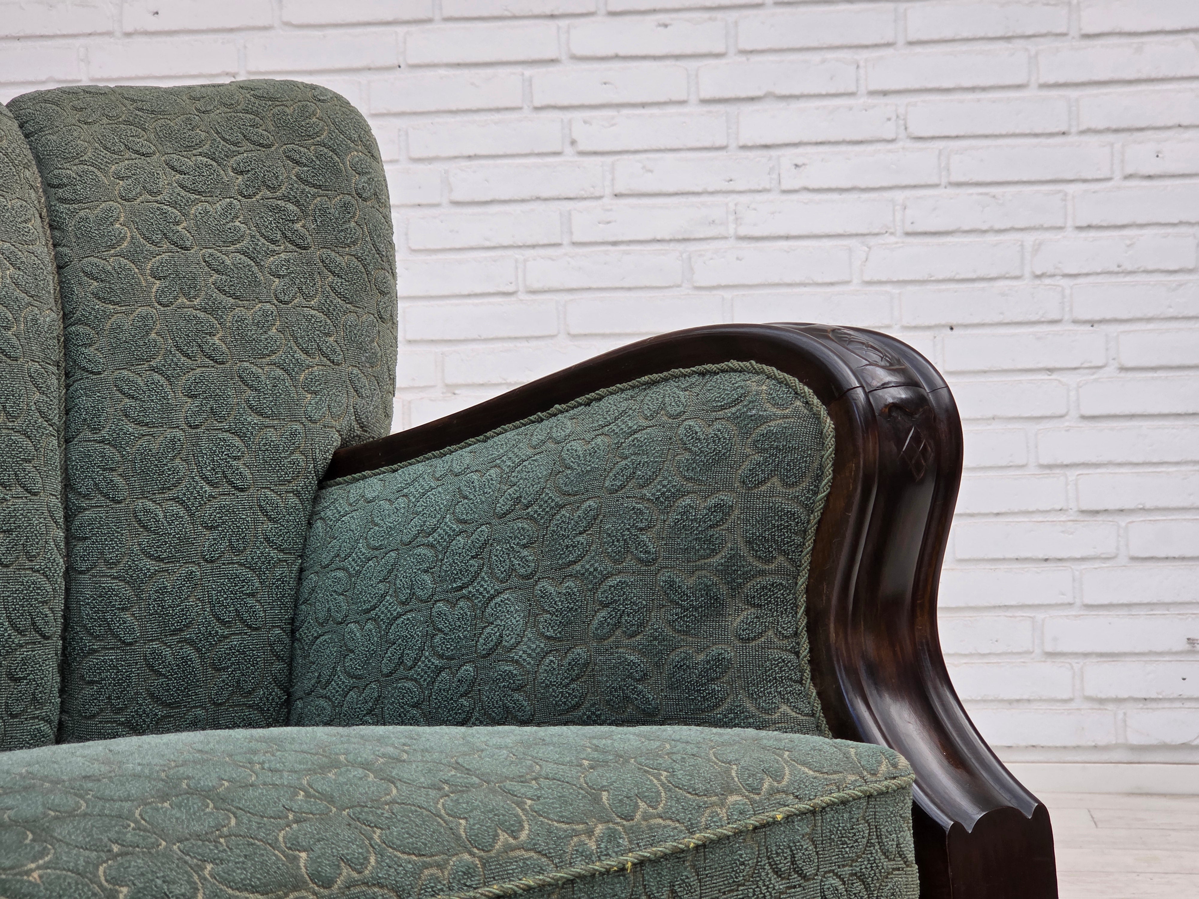 1960s_Danish_3-Seater_Sofa_in_Green_and_Light_Grey_Wool_with_Oak_Frame