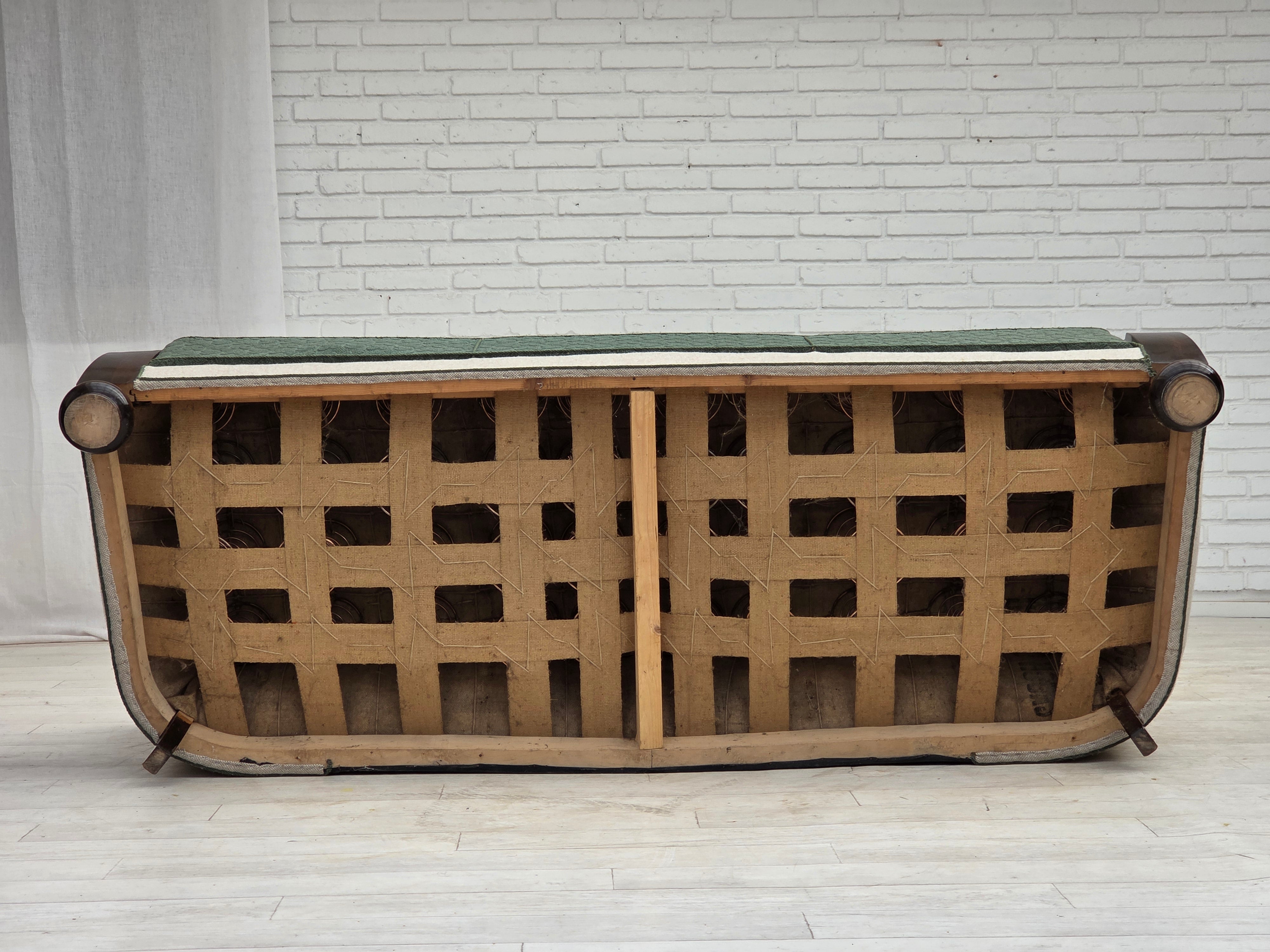 1960s_Danish_3-Seater_Sofa_in_Green_and_Light_Grey_Wool_with_Oak_Frame