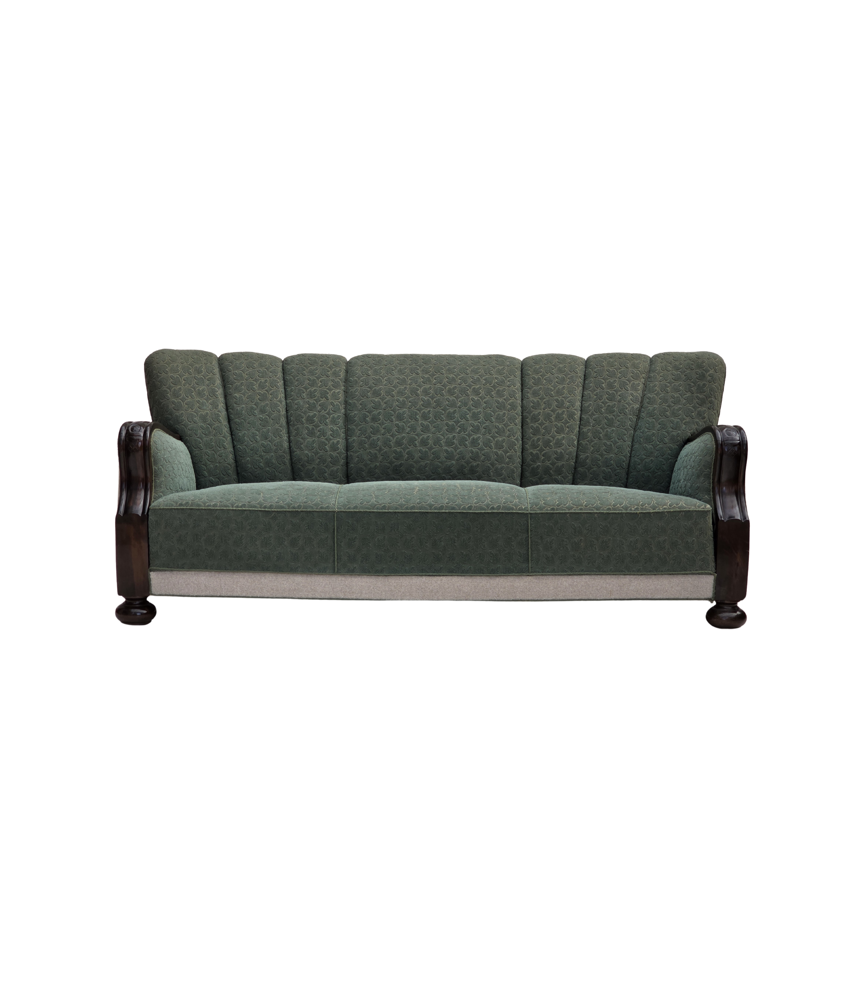 1960s_Danish_3-Seater_Sofa_in_Green_and_Light_Grey_Wool_with_Oak_Frame